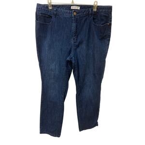 Coldwater Creek Women’s Jeans Size16 Straight Leg Blue Denim Stretch Comfort